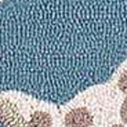 5' X 8' Beige Ivory And Brown Seashell and Coral Hand Hooked Area Rug