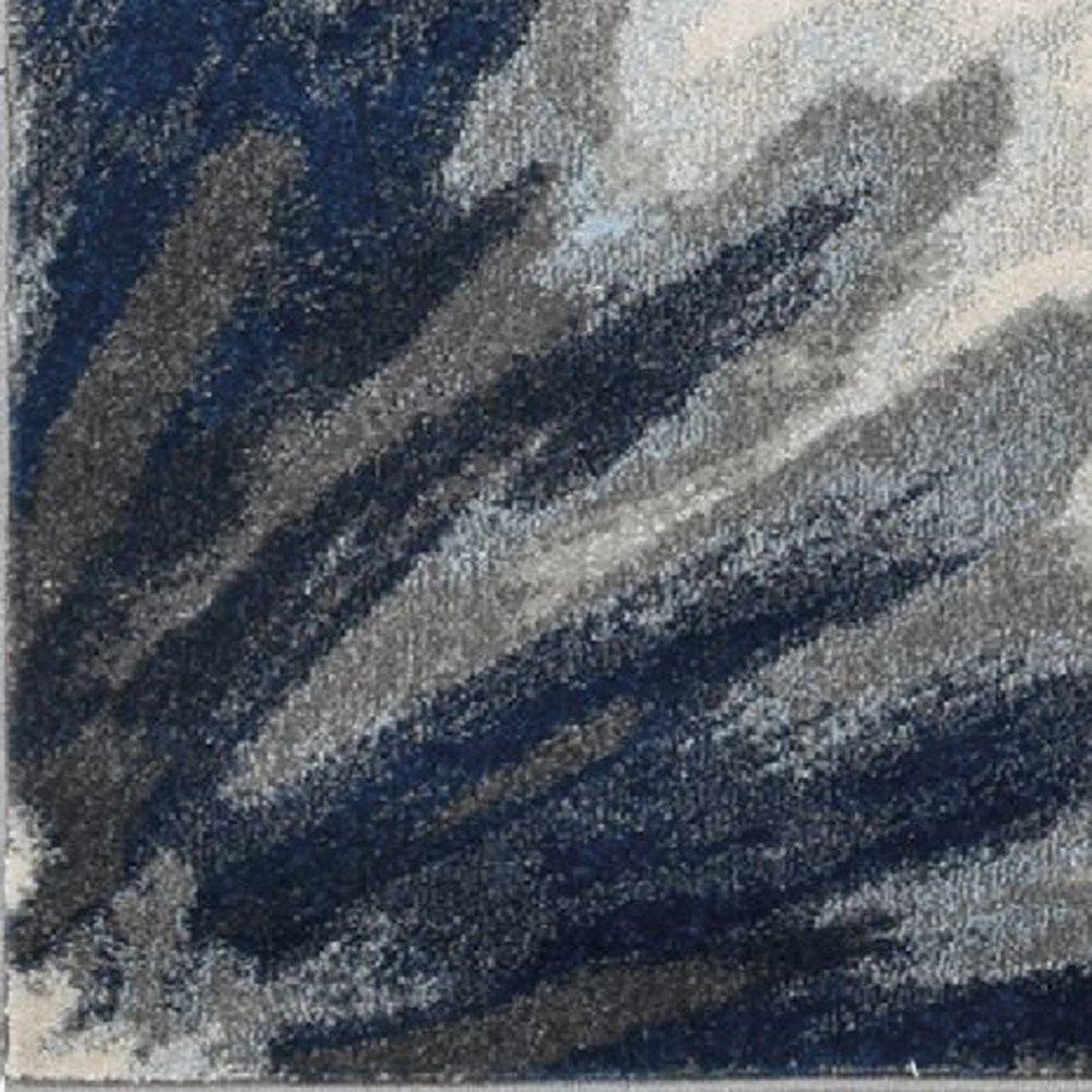10' X 13' Ivory Blue Area Rug