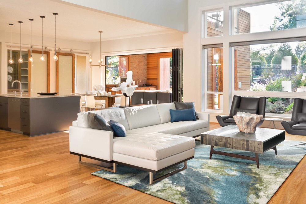 3' X 5' Teal Gray And Green Abstract Area Rug