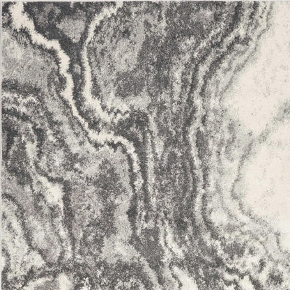 3' X 5' Gray And Ivory Abstract Area Rug