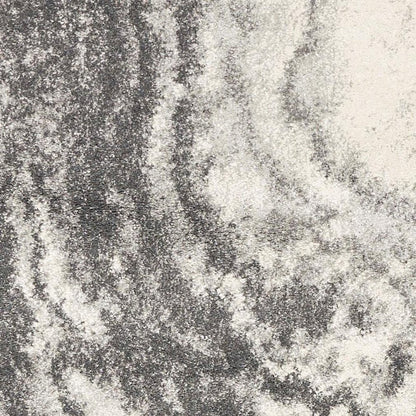 3' X 5' Gray And Ivory Abstract Area Rug