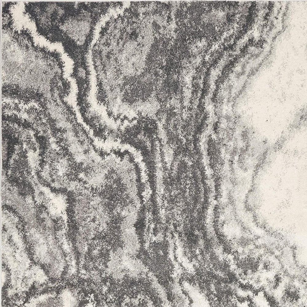 3' X 5' Gray And Ivory Abstract Area Rug