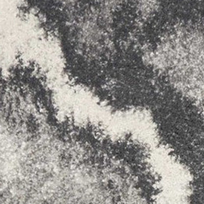 5' X 8' Gray And Ivory Abstract Area Rug