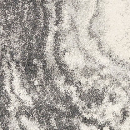 5' X 8' Gray And Ivory Abstract Area Rug