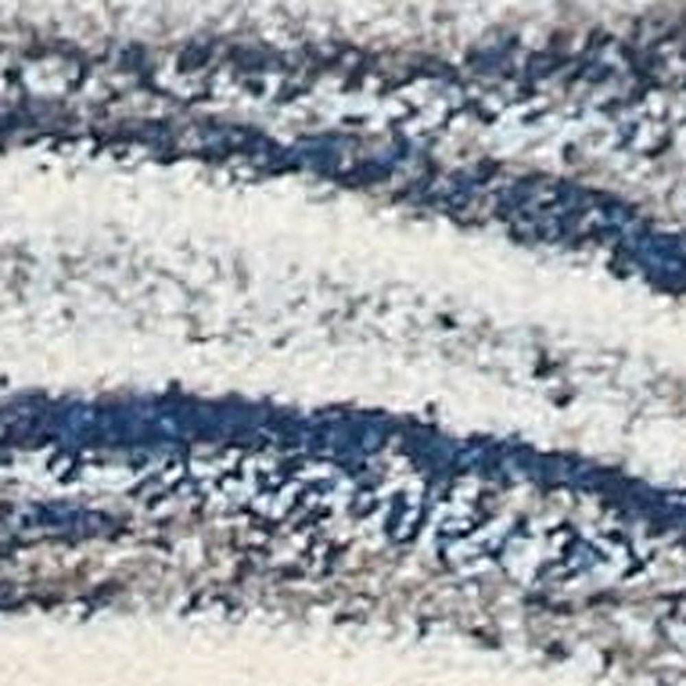 3' X 5' Blue And Beige Abstract Area Rug