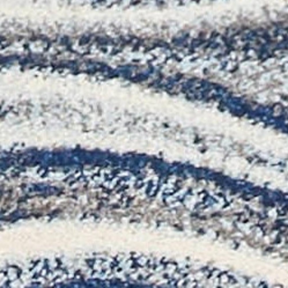 7' X 10' Blue And Beige Abstract Area Rug