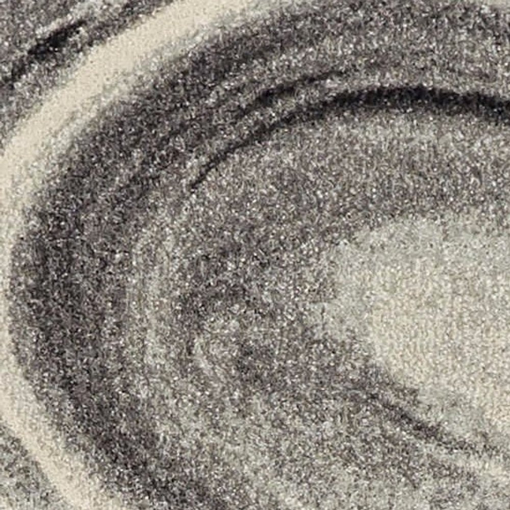 3' X 5' Ivory Black And Gray Abstract Area Rug