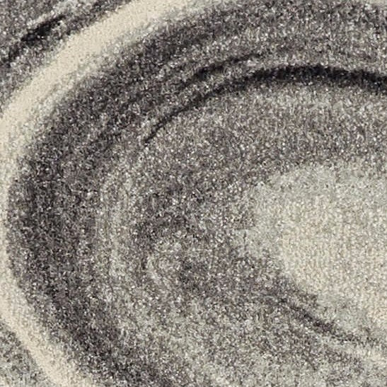 5' X 8' Ivory Black And Gray Abstract Area Rug