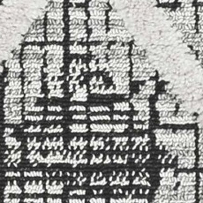 8' X 11' Cream And Charcoal Geometric Area Rug