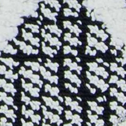 8' X 11' Cream And Charcoal Geometric Area Rug