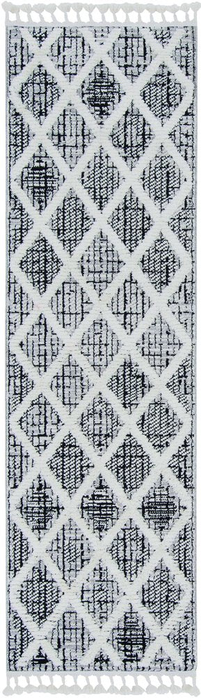 12' X 15' Cream And Charcoal Geometric Area Rug