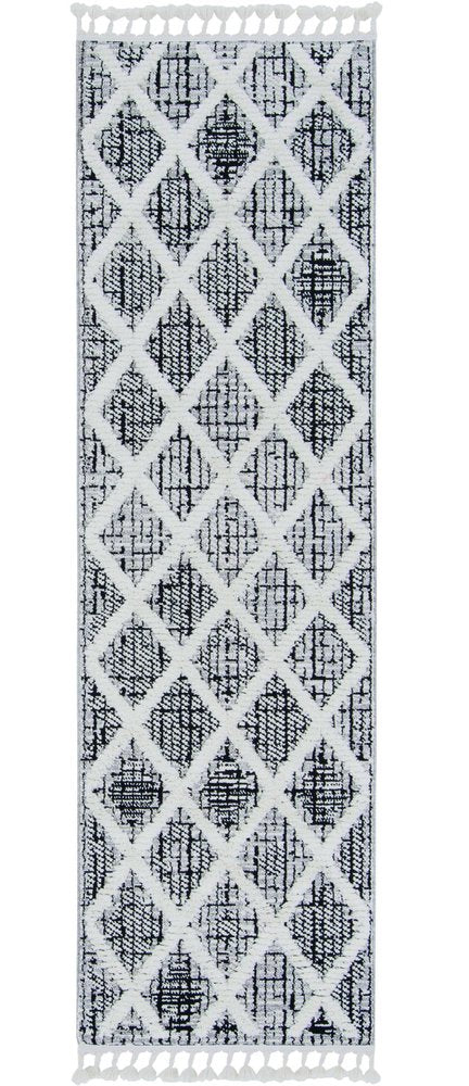 12' X 15' Cream And Charcoal Geometric Area Rug