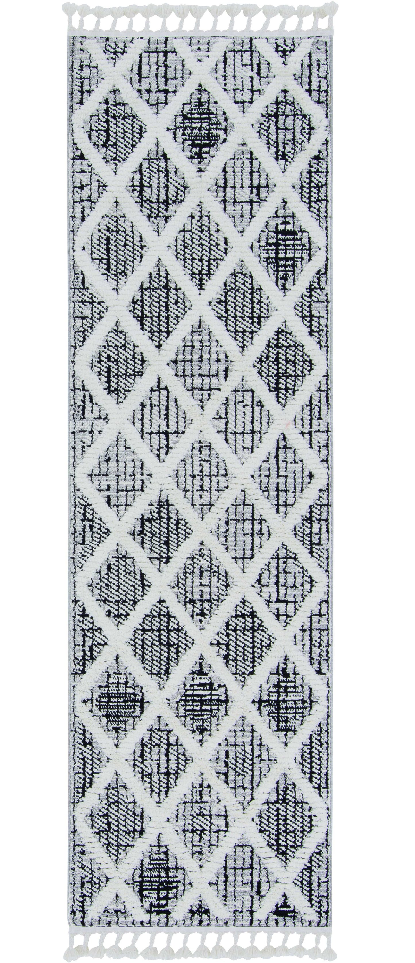 5' X 8' Charcoal Geometric Area Rug