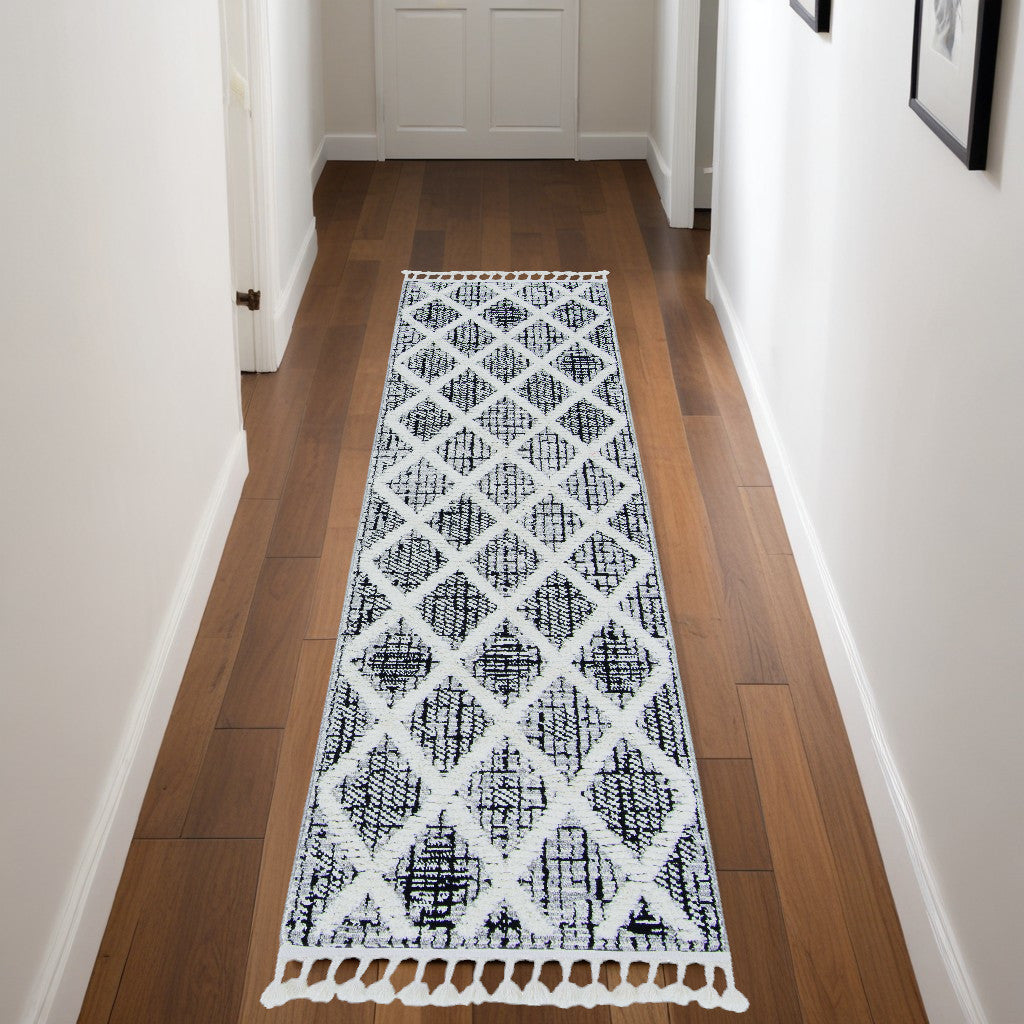 5' X 8' Charcoal Geometric Area Rug