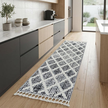 12' X 15' Cream And Charcoal Geometric Area Rug
