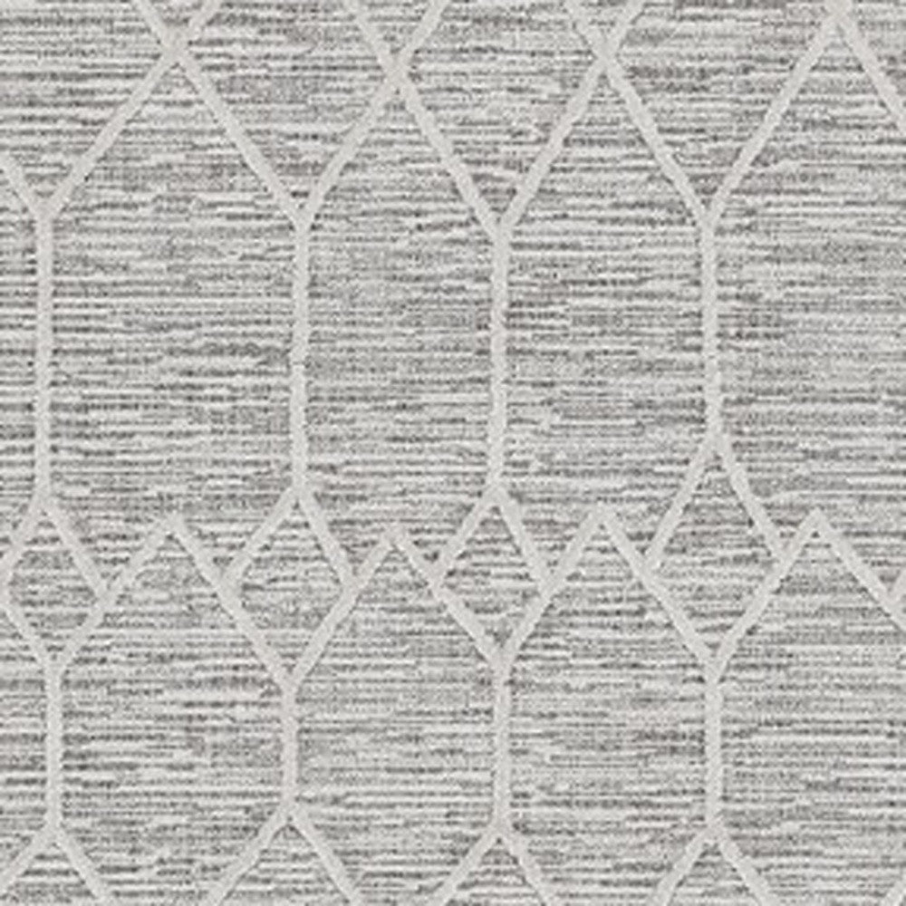 5' X 8' Gray and Ivory Abstract Area Rug