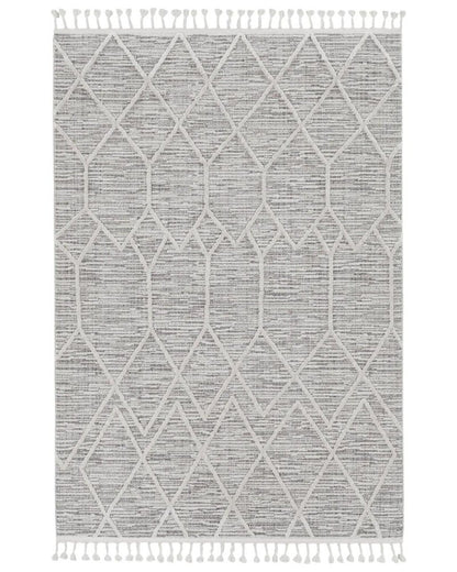 12' X 15' Gray and Ivory Geometric Area Rug