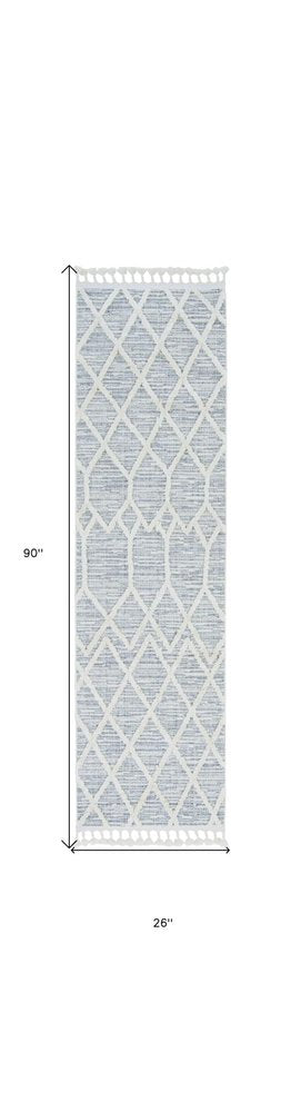 12' X 15' Gray and Ivory Geometric Area Rug