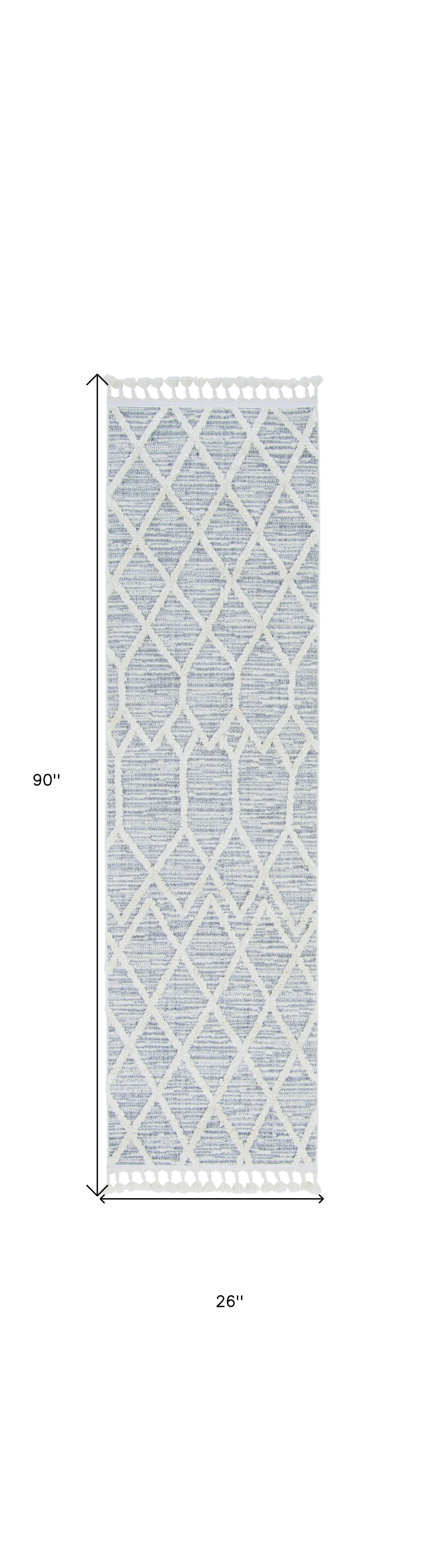 3' X 5' Ivory Geometric Area Rug