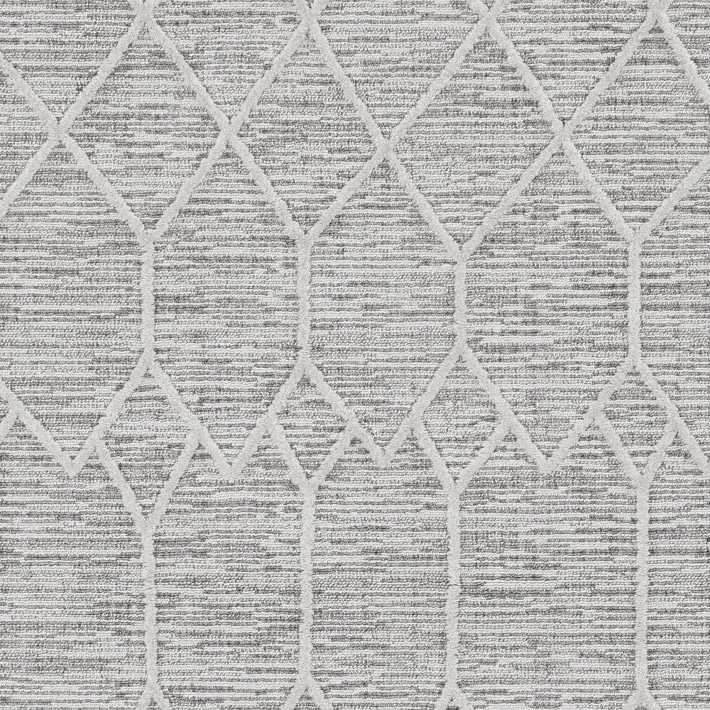 5' X 8' Gray and Ivory Abstract Area Rug