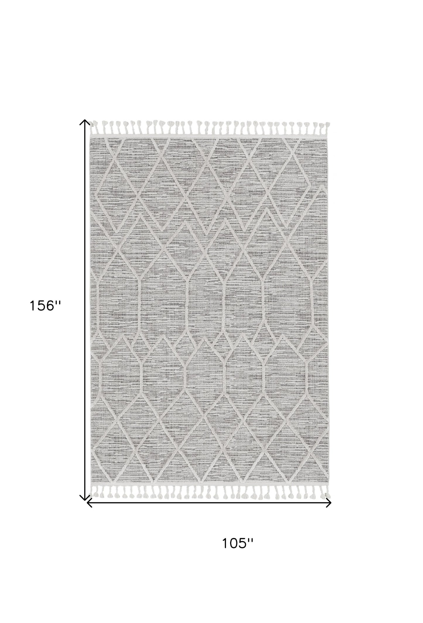 3' X 5' Ivory Geometric Area Rug