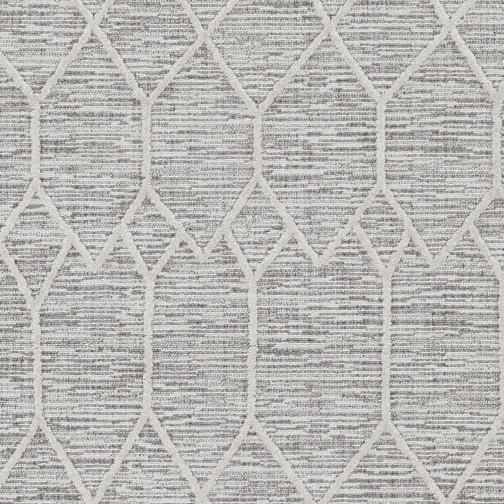 5' X 8' Gray and Ivory Abstract Area Rug