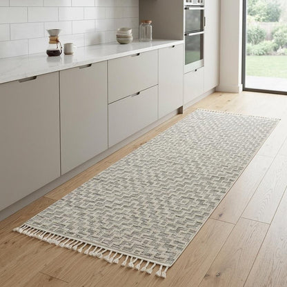 12' X 15' Gray and Ivory Geometric Area Rug