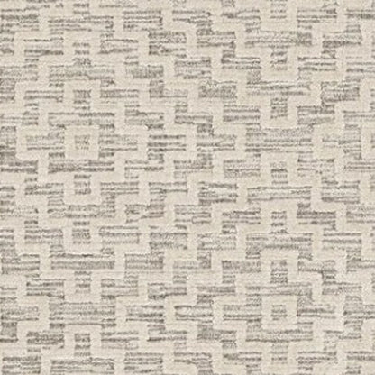 8' X 11' Gray and Ivory Geometric Area Rug