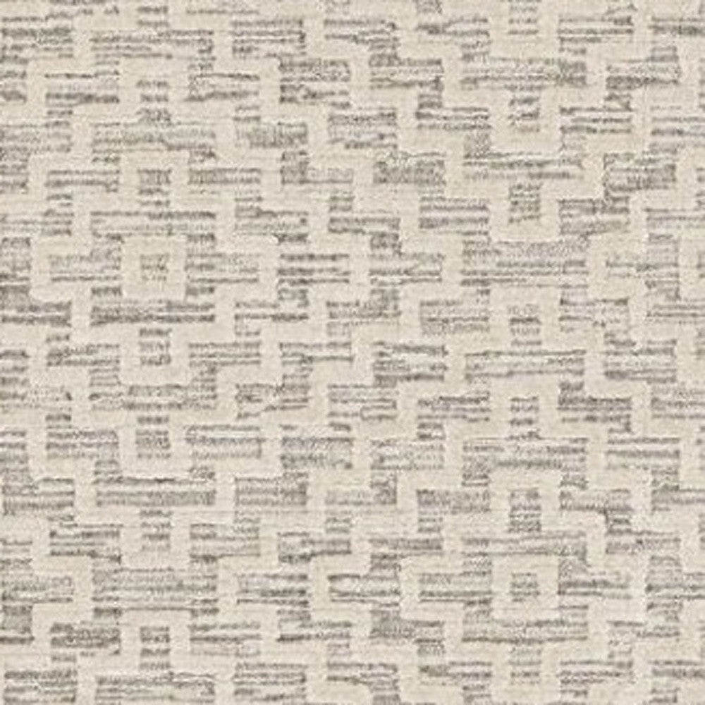 8' X 11' Gray and Ivory Geometric Area Rug