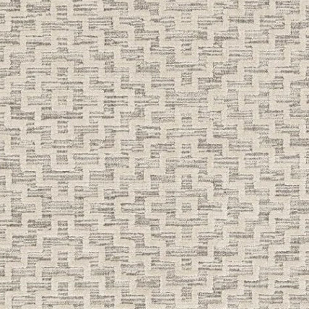 8' X 11' Gray and Ivory Geometric Area Rug