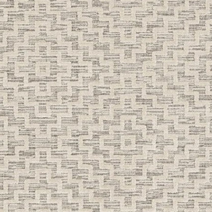 8' X 11' Gray and Ivory Geometric Area Rug
