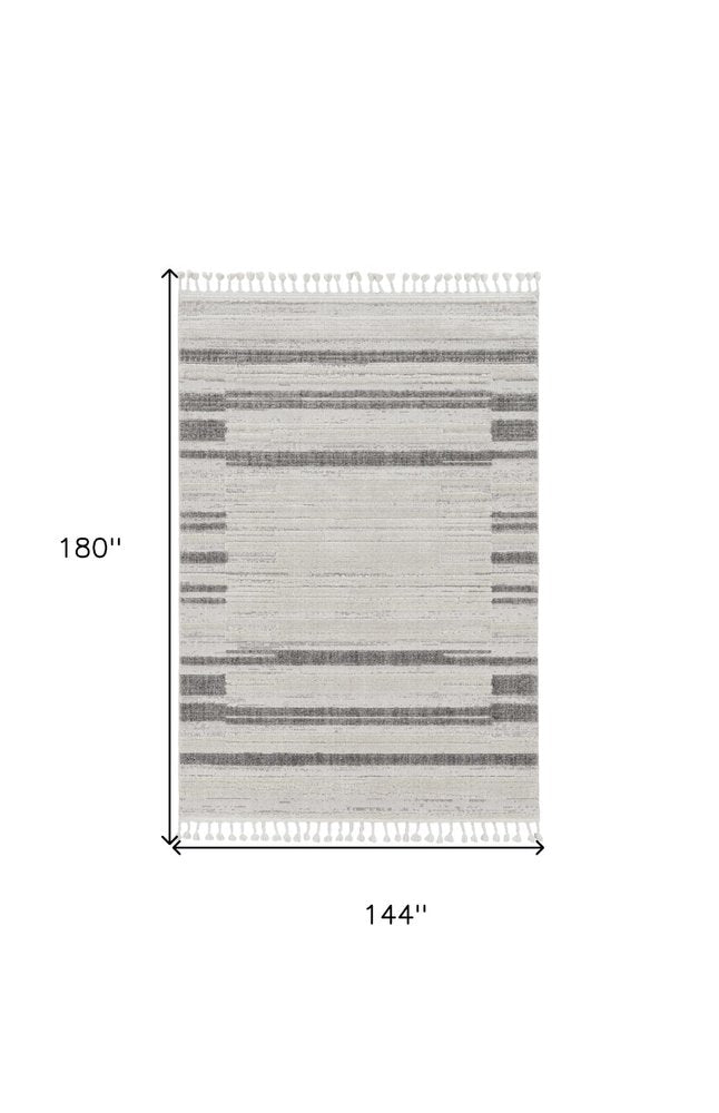 3' X 5' Ivory Abstract Area Rug