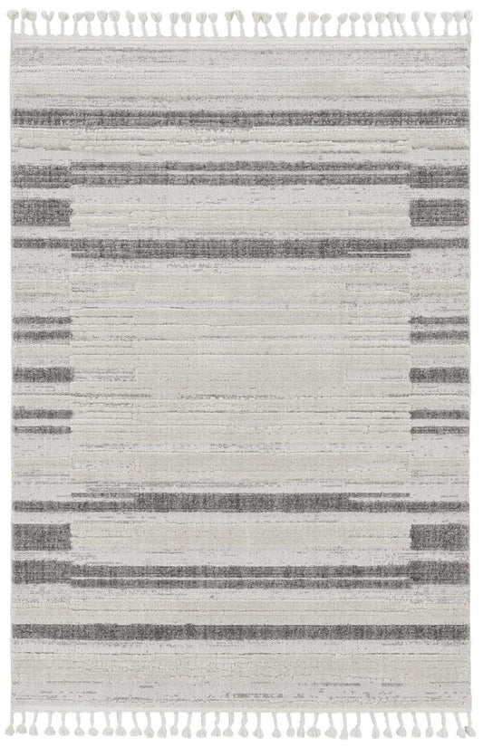 12' X 15' Gray and Ivory Abstract Area Rug