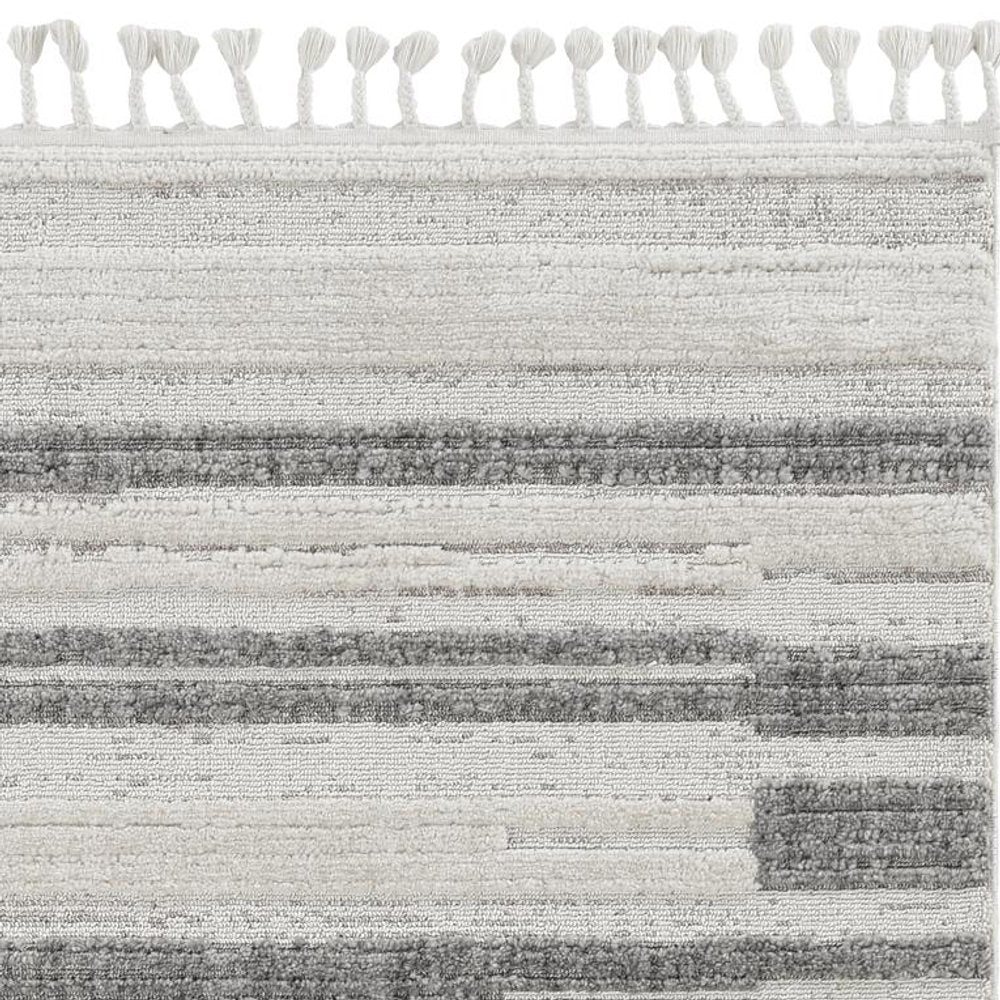 3' X 5' Ivory Abstract Area Rug