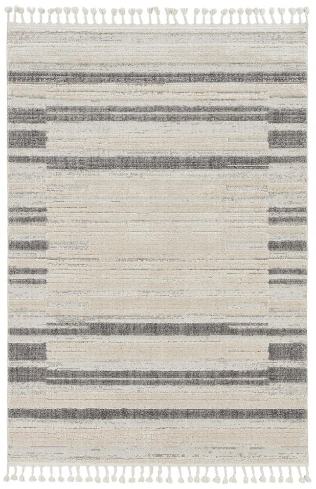 12' X 15' Gray and Ivory Abstract Area Rug