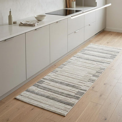 12' X 15' Gray and Ivory Abstract Area Rug