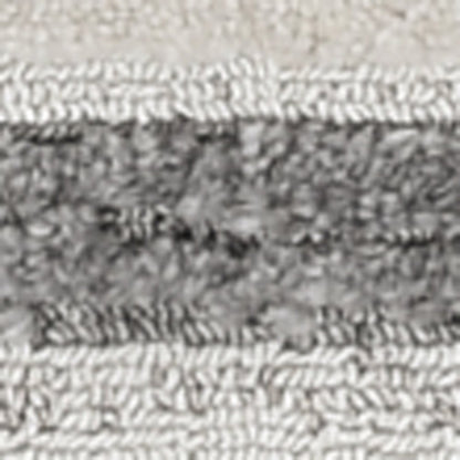 8' Gray And Ivory Abstract Runner Rug