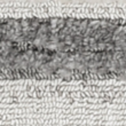 8' Gray And Ivory Abstract Runner Rug