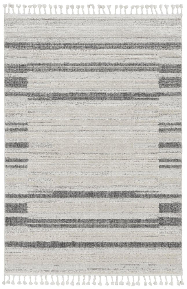 12' X 15' Gray and Ivory Abstract Area Rug