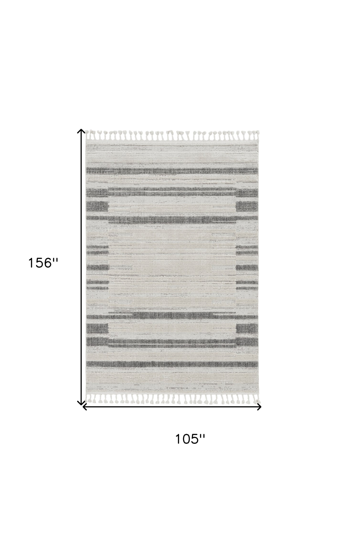 12' X 15' Gray and Ivory Abstract Area Rug