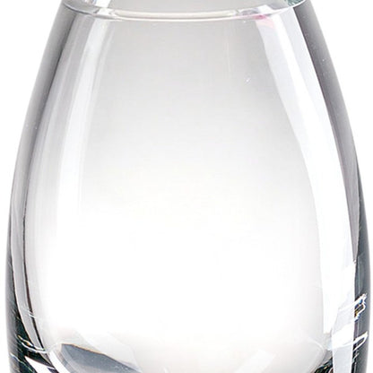 9" Clear Oval Lead Free Crystal Table Vase