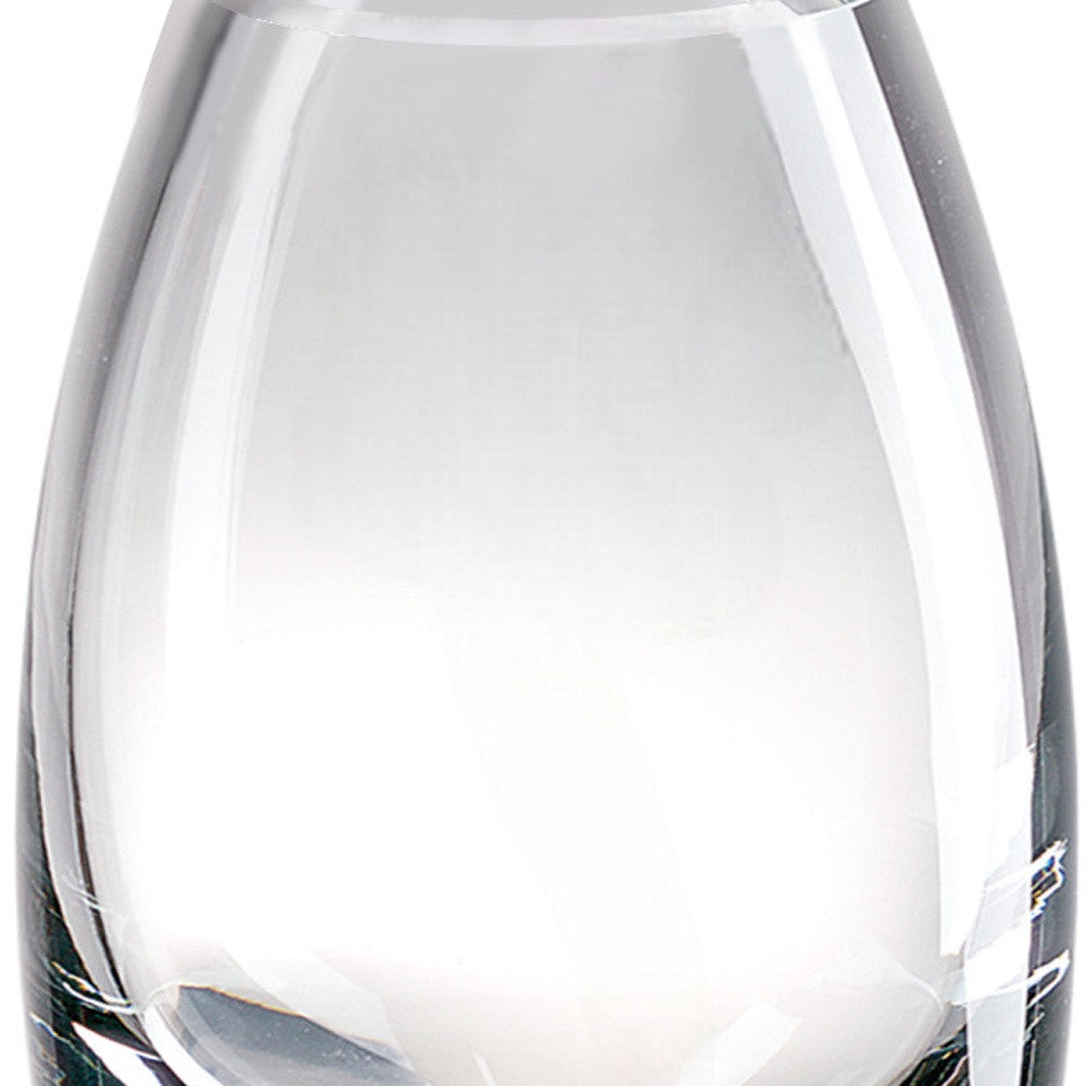 7" Clear Lead Free Crystal Oval Table Vase