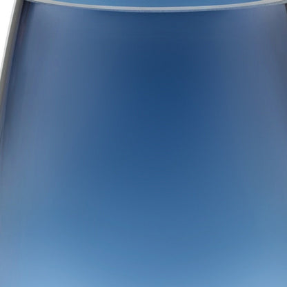 8" midnight blue and clear oval lead-free crystal table vase