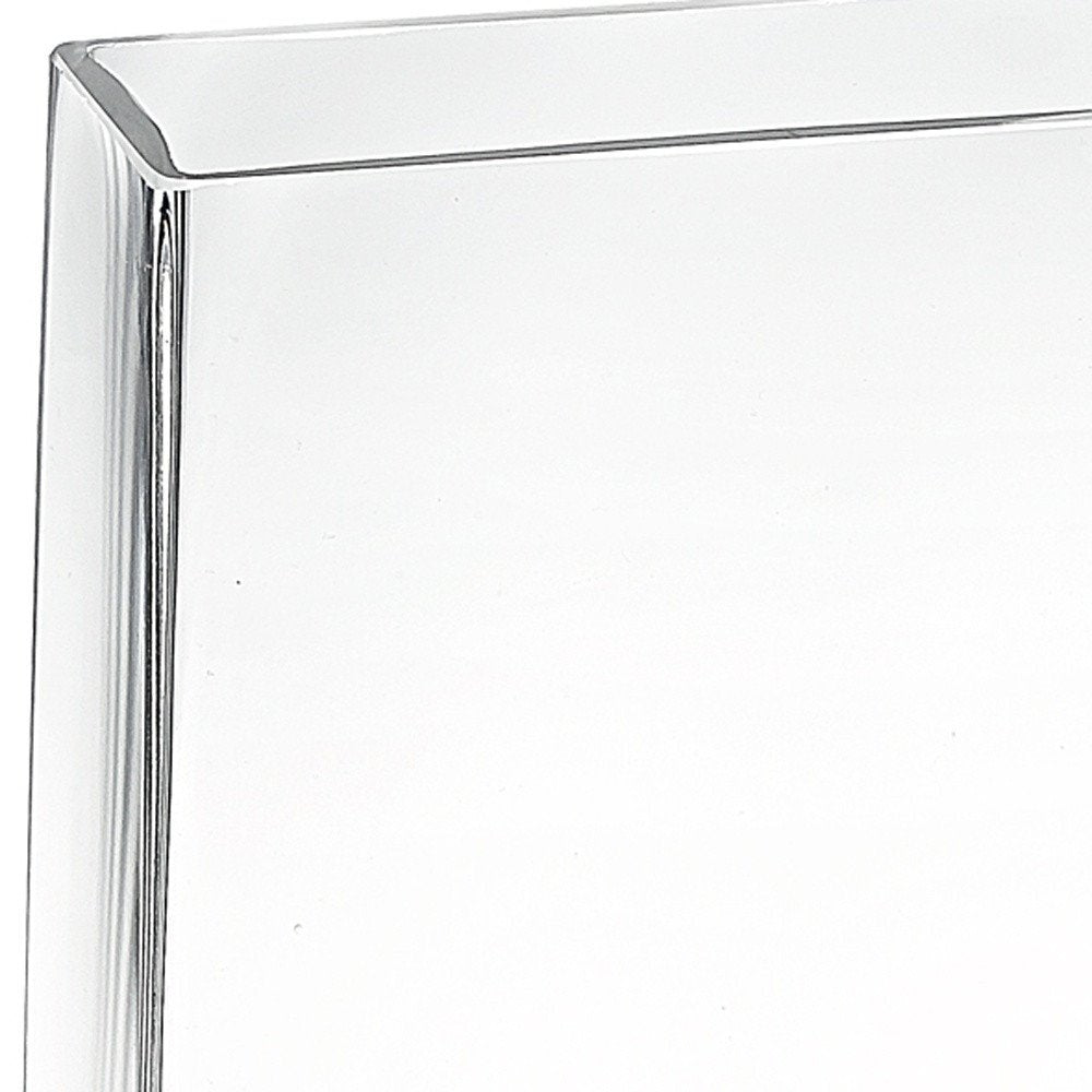 10" Clear Crystal Glass Rectangular Table Vase