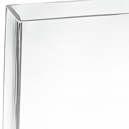 10" Clear Crystal Glass Rectangular Table Vase