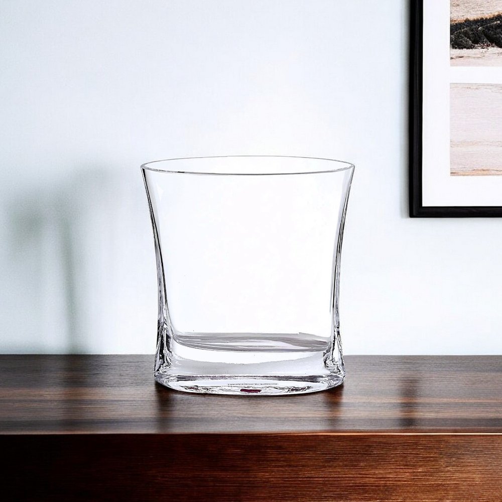 7" Clear Oval Crystal Glass Table Vase