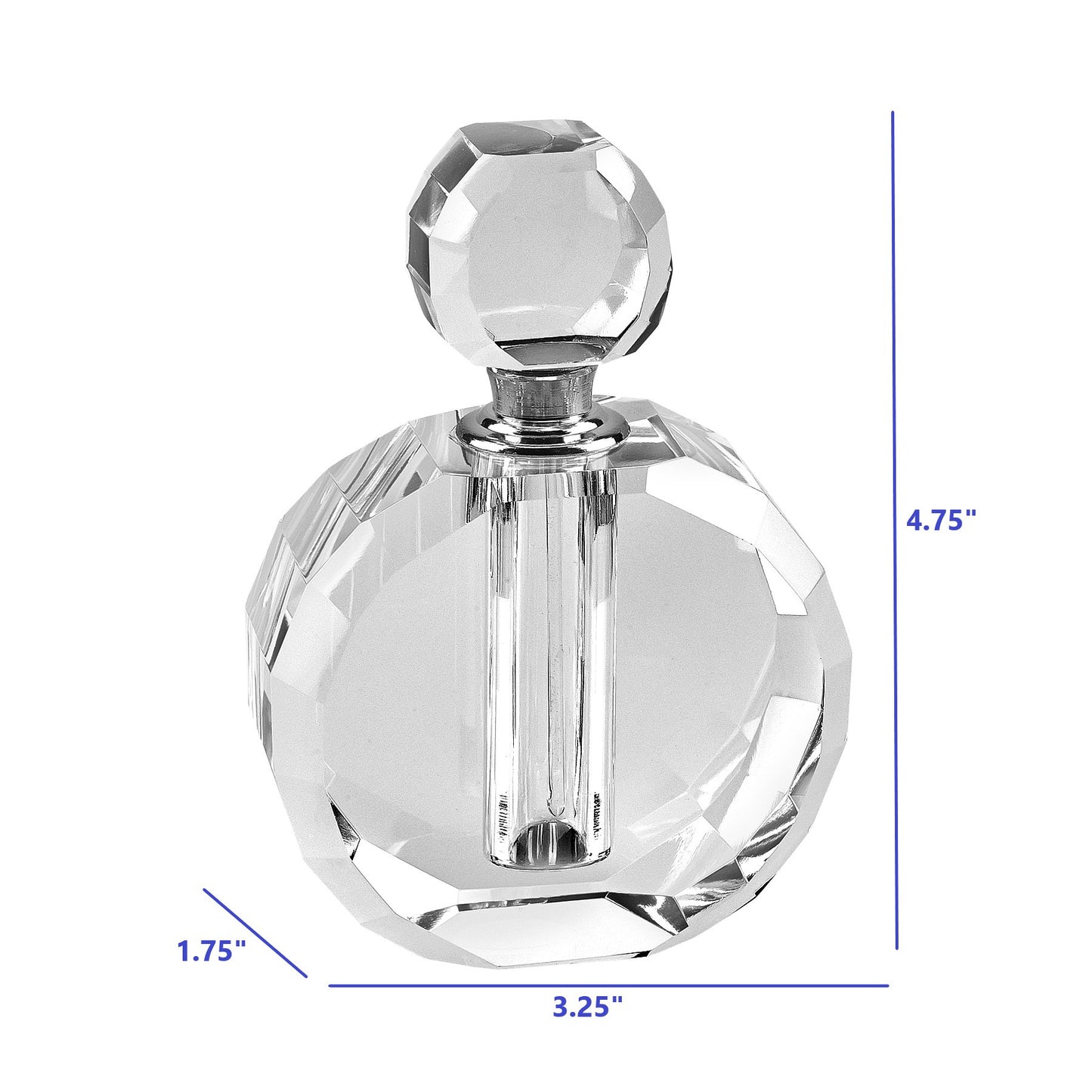 5" Clear Crystal Decorative Bottle Tabletop Sculpture