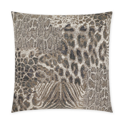 D.V. KAP HOME   24" x 24" Serengeti Pillow - Grey Animal    - 3760-G-2424