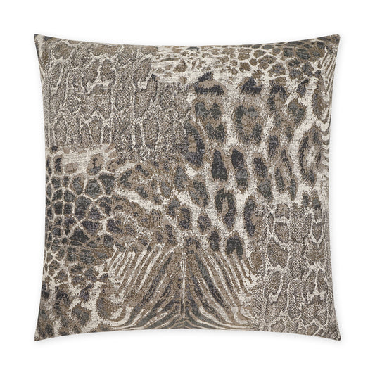 D.V. KAP HOME   24" x 24" Serengeti Pillow - Grey Animal    - 3760-G-2424