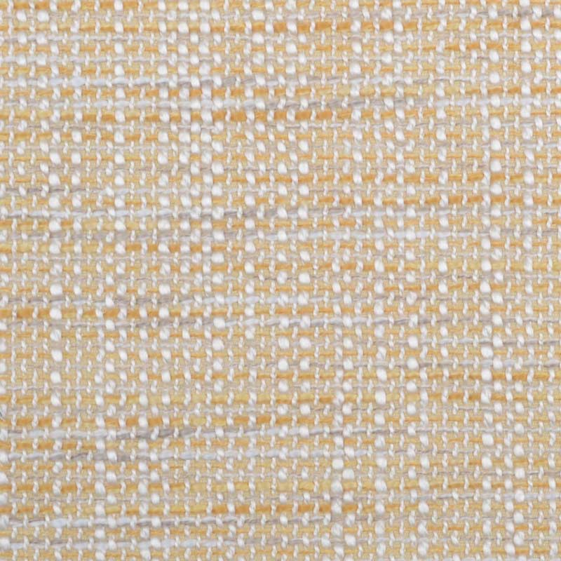 Yellow and white woven upholstery fabric with a tight grid pattern.